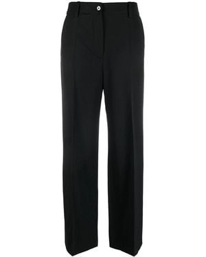Patou High-Waisted Wide-Leg Trousers - Black