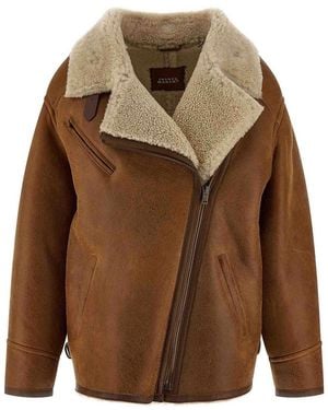 Isabel Marant Adelina Sheepskin Jacket - Brown
