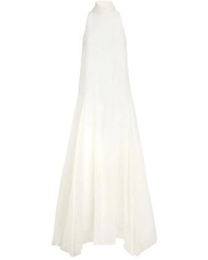 Brunello Cucinelli Silk Maxi Dress - White