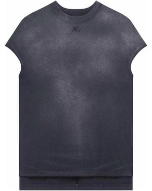 Courreges Logo Solarized T-Shirt - Blue
