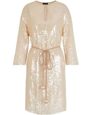 Emporio Armani Sequined Mini Dress - Natural