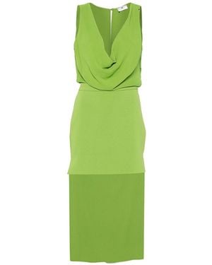 Elisabetta Franchi Sleeveless Asymmetric Dress - Green