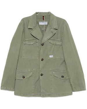 Fay Jacket With Logo Patch - Green