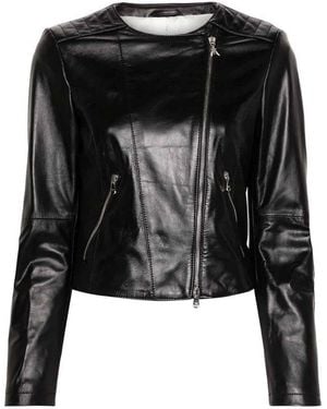 Patrizia Pepe Asymmetric Zip Jacket - Black