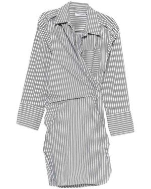 IRO Lazul Striped Cotton Dress - Grey