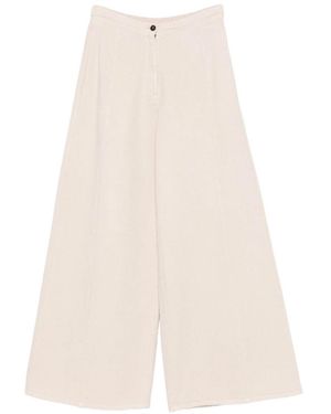 forte_forte Cotton Wide-Leg Trousers - White