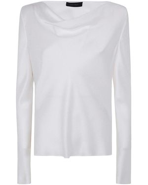Alberta Ferretti Satin Blouse - White