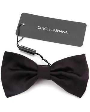 Dolce & Gabbana Silk Bow Tie - Black