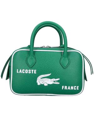 Lacoste Small Printed Leather Bag - Green