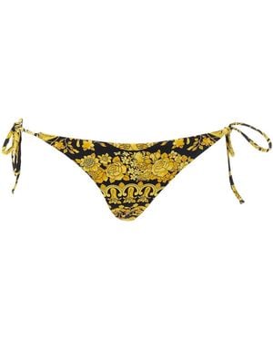 Versace Baroque Print Bikini Bottoms - Yellow