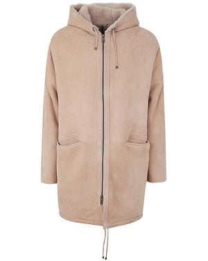 Giorgio Brato Sheepskin Parka With Hood - Natural