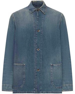Maison Margiela Denim Caban Jacket - Blue