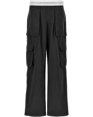 Alexander Wang 'Mid Rise Cargo Rave' Trousers - Black