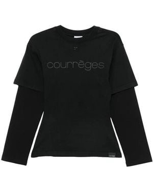 Courreges Tee Logo - Black