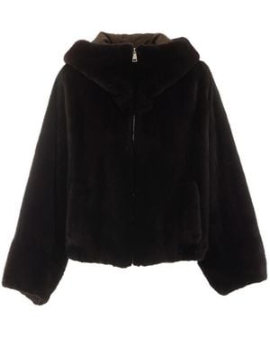 Blancha Giacca Di Pelliccia Reversibile - Nero