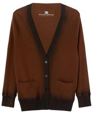 Ermanno Scervino Cotton Blend Cardigan - Brown