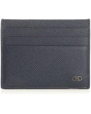 Ferragamo Gancini Credit Card Holder - Blue