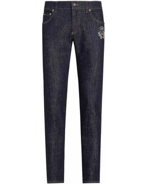 Dolce & Gabbana Skinny Stretch Cotton Jeans - Blue