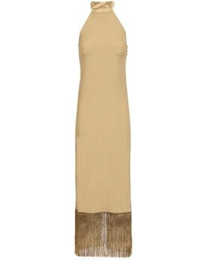 Taller Marmo Berlin Long Dress Acetate - Natural