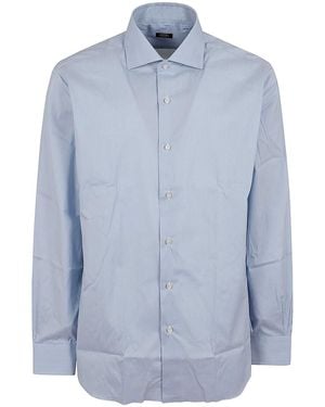 Barba Napoli Neck Shirt - Blue