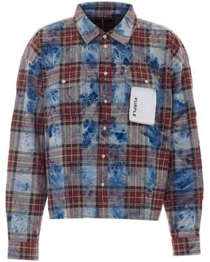 Purple Brand Check Shirt - Blue