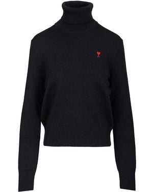 Ami Paris Ami De Coeur Sweater - Black