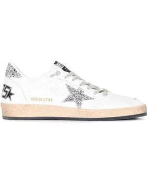 Golden Goose Ball Star Leather Trainers - White