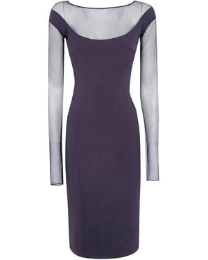 Elisabetta Franchi Midi Evening Dress - Purple