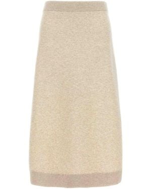 Brunello Cucinelli Cashmere Skirt - Natural