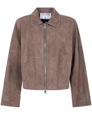 Filippa K Suede Jacket - Brown