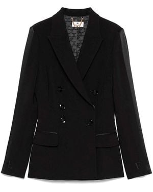 Elisabetta Franchi Double-Breasted Blazer - Black