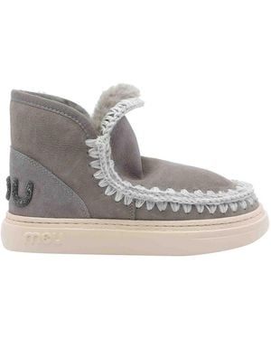 Mou Eskimo Bold Glitter Logo Sneakers - Gray