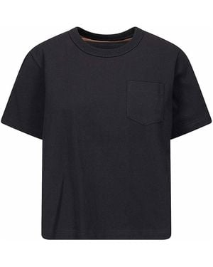 Sacai Horizontal Stripe T-Shirt - Black