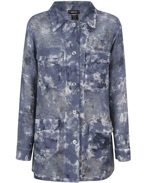 Avant Toi Linen And Cotton Jacket - Blue