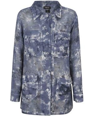 Avant Toi Linen And Cotton Jacket - Blue