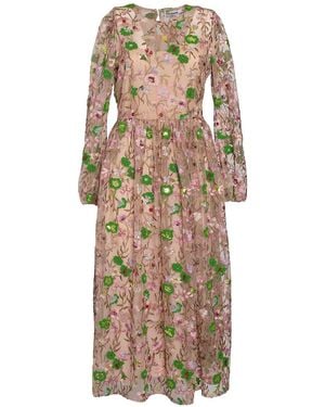 Vivetta Embroidery Long Dress - Natural