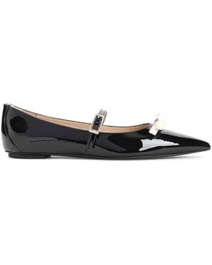 Stuart Weitzman Felicity Bow Ballerinas - Black