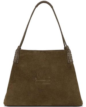 Etro Borsa Shooping Libra L Suede - Neutro