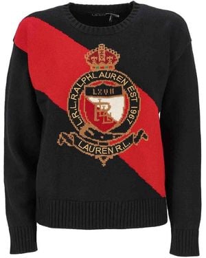 Ralph Lauren Riednee-Long Sleeve-Pullover - Black