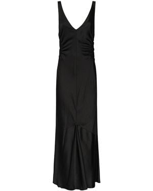 Sportmax Long Satin Dress - Black