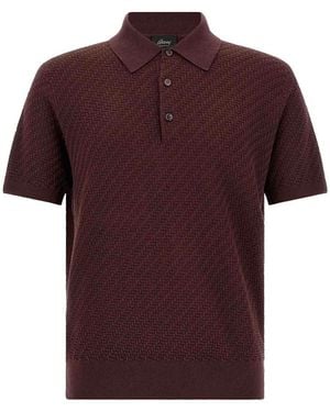 Brioni Weaving Polo - Red