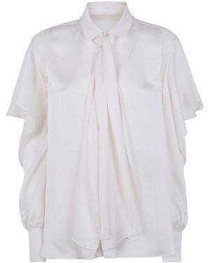 Sacai Satin X Chiffon Shirt - White
