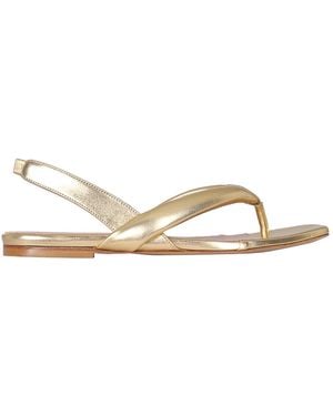 Gia Borghini Leather Slingback Sandals - Natural