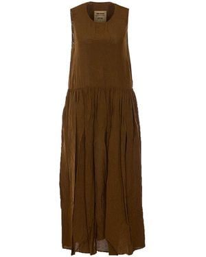 Uma Wang Mustard Ardal Dress Sleeveless - Natural