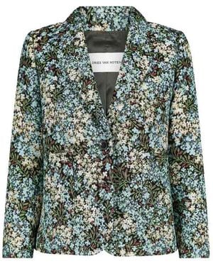 Dries Van Noten Bamis Cropped Blazer - Green