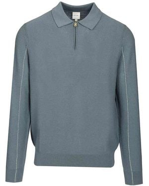 Paul Smith Polo Lavorata A Maglia - Blu