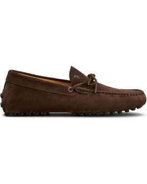 Tod's Leather Lace-Up Shoes - Brown