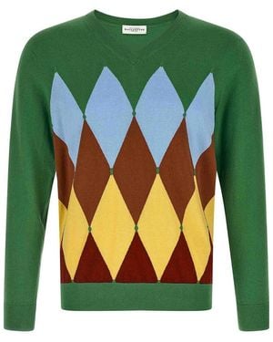 Ballantyne Argyle Jumper - Green