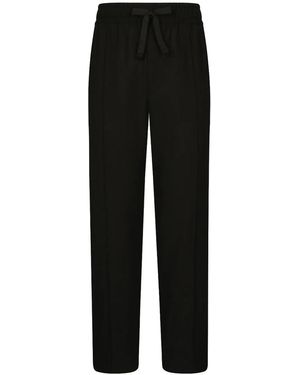 Dolce & Gabbana Wool Track Trousers - Black