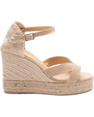 Castañer Open-Toe Wedges - Natural